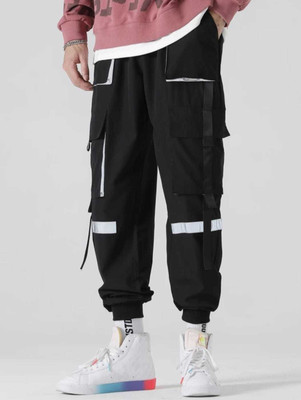 Raavi By Gaurav Regular Fit Men Black Trousers