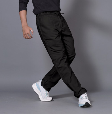 RAXAENTERPRISE Regular Fit Men Black Trousers