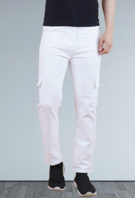 White leapard Loose Fit Men White Jeans