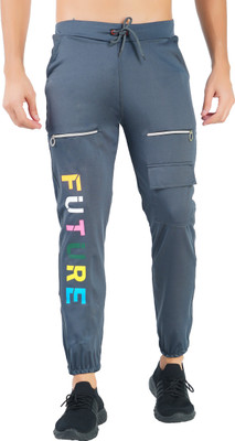 Cyxus Printed Men Grey Track Pants