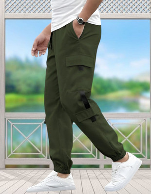 Kesaria Fashions Solid Men Green Track Pants
