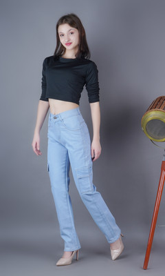 SZN Loose Fit Women Light Blue Jeans