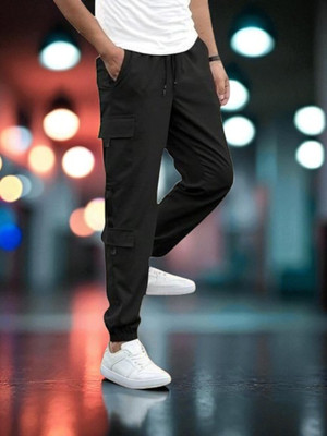 Kesaria Fashions Solid Men Black Track Pants
