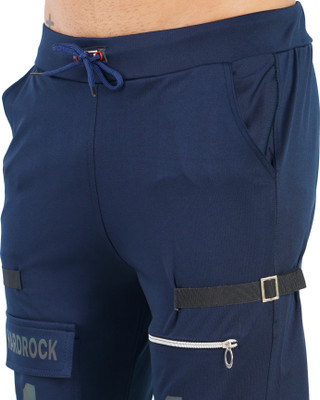 Gazzet 4G Colorblock Men Blue Track Pants