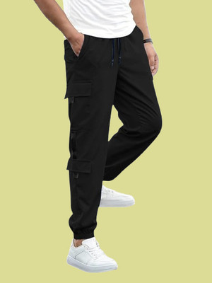 Kesaria Textile Solid Men Grey Track Pants