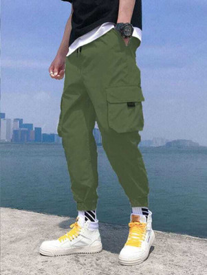 CUSTOMARMY Regular Fit Men Green Trousers