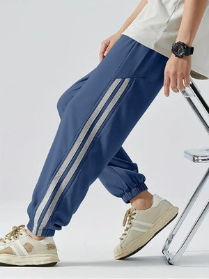 UNICO WESTON STORE Striped Men Blue Track Pants