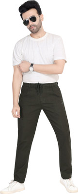 Lentil Solid Men Green Track Pants