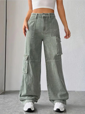Dressberry Loose Fit Women Light Green Jeans
