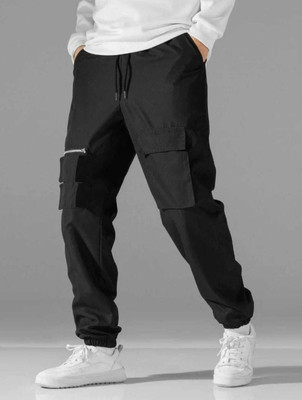 Raavi By Gaurav Regular Fit Men Black Trousers