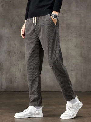 JexPuti Regular Fit Men Grey Trousers