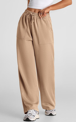 Q-Rious Relaxed Women Beige Trousers
