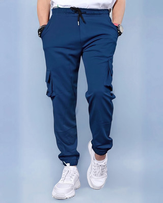 Kesaria Fashions Solid Men Blue Track Pants