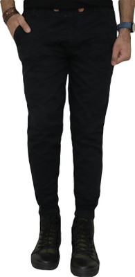 URBAN LEGENDS Solid Men Black Track Pants