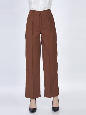 BLUEWAY THE DENIM WALK Regular Fit Women Brown Trousers