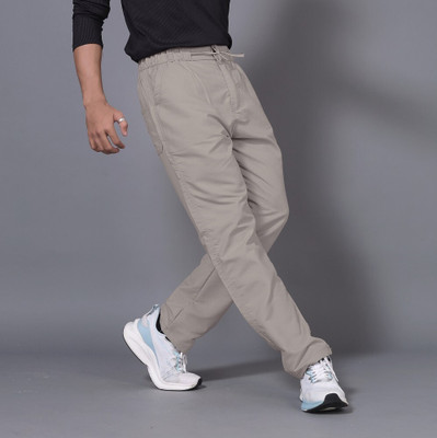 RAXAENTERPRISE Regular Fit Men Beige Trousers