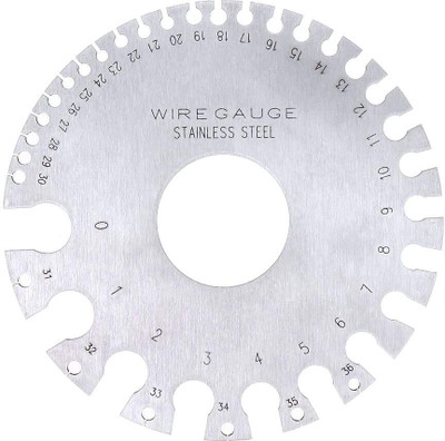 AS TOOL CENTER Round Wire Gauge, Stainless Steel Wire Thickness Measurer Tester Marking Gauge