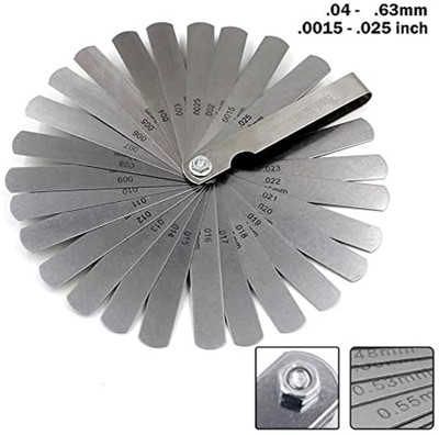 metrotools 26 Blades Feeler Gauge Metric & Inch Gap Filler 0.04-0.63mm Thickness Gage Marking Gauge
