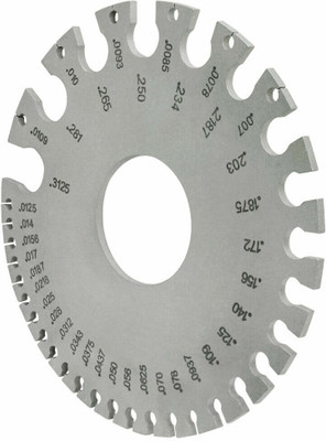AS TOOL CENTER Stainless Steel Round Wire Thickness Measuring Gauge Diameter Gage Tool Marking Gauge