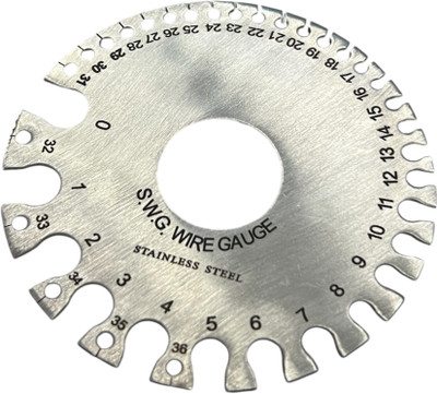 ADAWAT Gauge SWG Circular 1-36 Silver Drill Bit Guage Silver Drill Bit Guage Marking Gauge