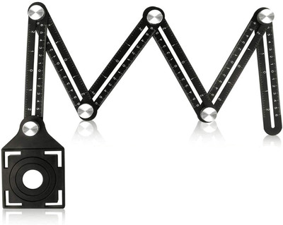 HBD SALES Six-Sided Angle Measuring Tool, Angular Ruler, Hole Opening Locator Template for Marking Gauge