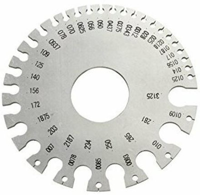 AS TOOL CENTER Round Wire Gauge, Stainless Steel Wire Thickness Measurer Tester Ruler Marking Gauge