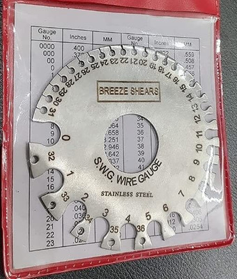 Breeze Shear SWG Round/Circular Wire Gauge with Stainless Steel Body Marking Gauge