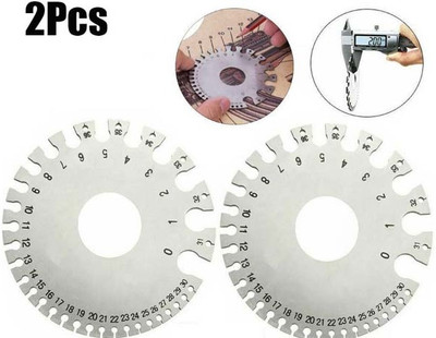 NITYA 2x Round Wire Gauge Measuring Tool Thickness Diameter Gage Sheet Metal Gauge Cutting Marking Gauge