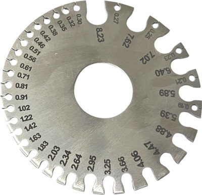 ADAWAT Wire Gauge Measuring Tool Standard SWG 1-36 Round Marking Gauge