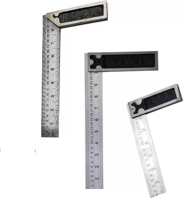 SHMART CARPENTER TRY SQUARE (PACK OF 3), 6 INCH, 8 INCH, 10 INCH Tri-Square(Pack of 3)
