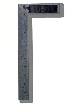 ZIODIC Engineer Steel |Carpenter Try Square Tool|L Shape Square Ruler(10 INCH) Tri-Square(Pack of 1)