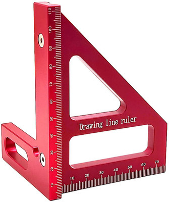 AASONS 45 90 Degree 3D Multi-Angle Measuring Ruler Scriber Tri-Square(Pack of 1)