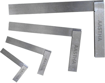 AASTHA TOOLS Engineer Try Square 6 8 10 12 Metal High Grade Set of 4 Tri-Square(Pack of 4)