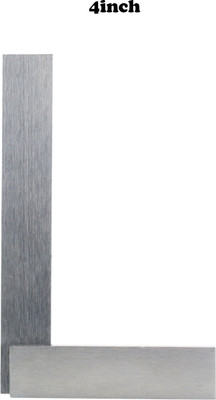 LXMI Metal High Grade Engineering Try Square 4inch (Silver) Tri-Square(Pack of 1)