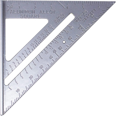 AASONS 7'' Aluminum Alloy Speed Square Combination Triangle Metric Ruler Tri-Square(Pack of 1)