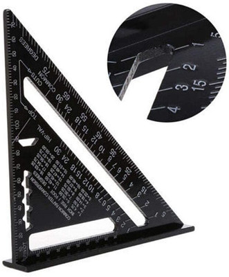 FLAMINGO ENTERPRISE Aluminum Alloy Double Side 90 Degree Right Angle Triangle Tri-Square(Pack of 1)