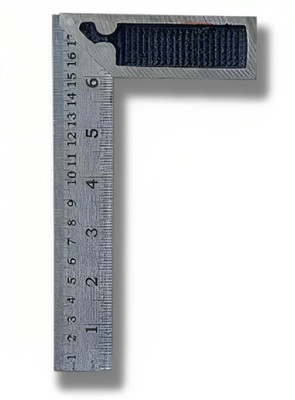 ZIODIC Engineer Steel Tri Square|Carpenter Try Square Tool|L Shape Square Ruler(6 INCH) Tri-Square(Pack of 1)