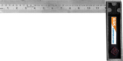 GSK Corporation Tri Square Tool 90 Degrees Right Angle Ruler 12 Inch Tri-Square(Pack of 1)