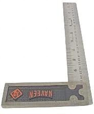 B K Jagan and Co Stainless Steel Try Square Scale Ruler Measurement Tool (10Inch) Tri-Square(Pack of 1)