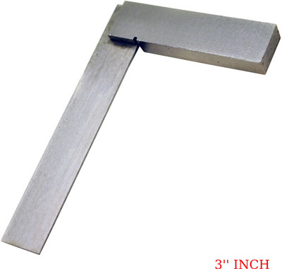 SAMENX Engineer Try Square 3'' inch stainless steel finish Combination Square(Pack of 1)