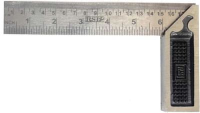 HIGH QLT TRI-SQUARE 6INCH | RIGHT ANGLE RULER 6INCH FOR CARPENTRY MEASUREMENT TOOL Tri-Square(Pack of 1)