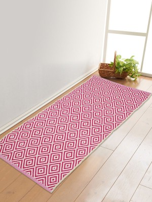 Saral Home Red Cotton Runner(2 ft,  X 4 ft, Rectangle)