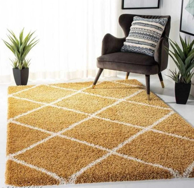 Samjeeda Handloom carpets Blue Wool Carpet(150 cm,  X 210 cm, Rectangle)