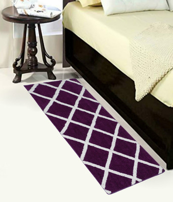 Woolpik Purple Polyester Runner(2 ft,  X 5 ft, Rectangle)