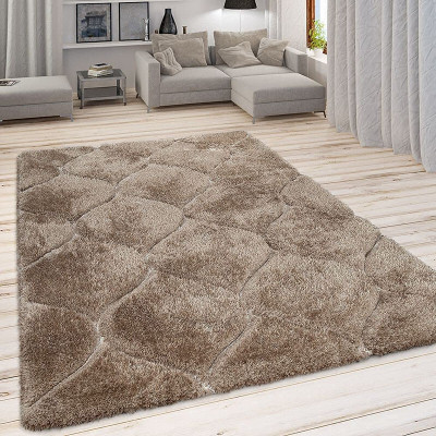 CARPETIFY Beige Polyester Carpet(91.44 cm,  X 152.4 cm, Rectangle)