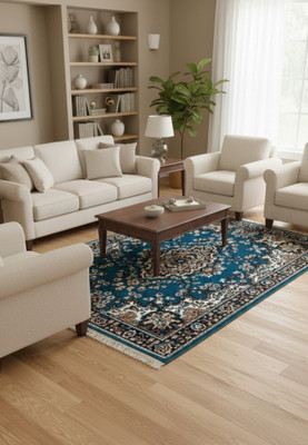 Rizcarpet Blue Acrylic Carpet(200 cm,  X 150 cm, Rectangle)