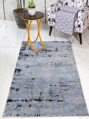 Saral Home Grey Polyester Carpet(90 cm,  X 150 cm, Rectangle)