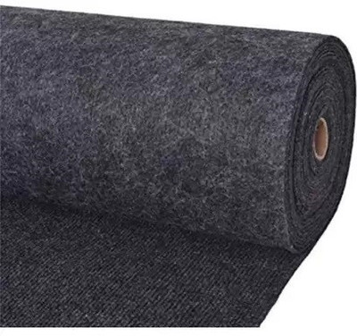 Acarpet Black, Grey Synthetic Carpet(5 ft,  X 7 ft, Rectangle)