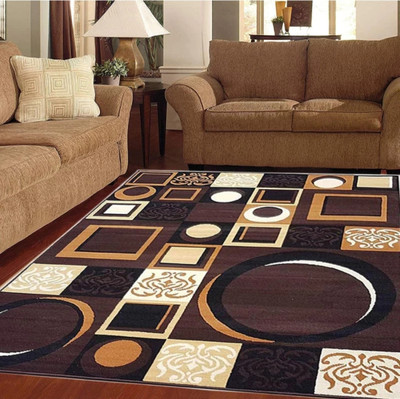 Samjeeda Handloom carpets Brown Acrylic Carpet(7 ft,  X 5 ft, Rectangle)