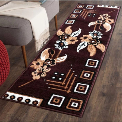 Imranrugs 45.72 cm  X 150 cm Acrylic Runner(Rectangle, Brown, Gold)
